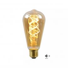 Lucide ST64 TWILIGHT SENSOR E27 LED Filament 4W 2200K 300 lm Amber – mit Dämmerungssensor