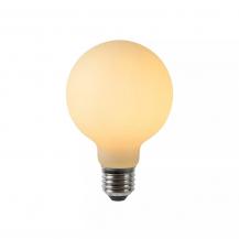 Lucide G80 E27 LED Filament 4,9W 2700K 500 lm Opal dimmbar – moderne Globus-Glühfadenlampe