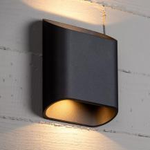 Lucide ATILA LED Wandleuchte IP65 Schwarz – 2x5W 2700K Up & Down