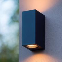 Lucide ZARO Wandstrahler IP65 Schwarz – 2x GU10 Außenwandleuchte modern