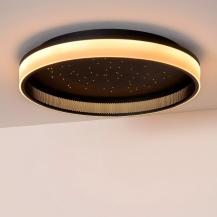 Lucide ESTREJA LED Deckenleuchte Ø40cm 40W CCT 2500–3000K Schwarz Fernbedienung