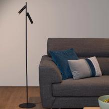 Lucide PHILON Stehleuchte mit Leselampe LED 2x4,5W 3000K Schwarz dimmbar Touch