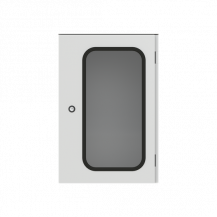 ABB AR064T33 Schrank mit Fenster 615x415x230 ARIA, Doppelbart 3mm, 3-Punktschließung
