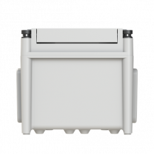 ABB AP31DIN1 Automatengehäuse APO31 1R/a14TE mit transparentem Klappdeckel mit Flansch APEP33 oben und APEP35 unten