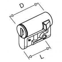 ABB PS832034 Profilhalbzylinder Dreikant 11mm rastend mit Federschließzunge und 2 Schlüssel