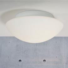 Deckenleuchte Ufo Maxi opal runde Form für Bad, Flur oder Keller