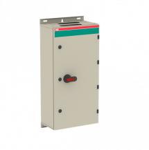 ABB OT400DLCC3TZ Sicherheitsschalter im Stahlblechgehäuse 3-polig 220 kW 400 V mit schwarzem Griff, IP65 Einführung oben und unten