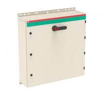 ABB OT400DAUC6TZ Sicherheitsschalter im Stahlblechgehäuse 6-polig 220 kW 400 V mit schwarzem Griff, IP65 Einführung unten
