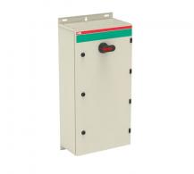 ABB OT250KAUC3TZ Sicherheitsschalter im Stahlblechgehäuse 3-polig 132 kW 400 V mit schwarzem Griff, IP65 Einführung unten