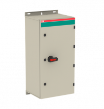 ABB OT630KBUR3TZ Sicherheitsschalter im Stahlblechgehäuse 3-polig 315 kW 400 V mit schwarzem Griff, IP65 Einführung unten
