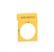 ABB OPY2EN1 Textschild gelb für OH2_ Griffe Aufdruck Main Switch