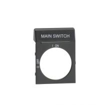 ABB OPB2EN1 Schild schwarz für OH2-Griffe Aufdruck 'MAIN SWITCH'