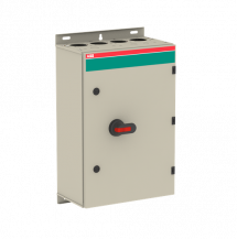 ABB OT200KLRR4TZ Sicherheitsschalter im Stahlblechgehäuse 4-polig 110 kW 400 V mit schwarzem Griff, IP65 Einführung oben und unten