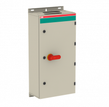 ABB OT400DLCC3AZ Sicherheitsschalter im Stahlblechgehäuse 3-polig 220 kW 400 V mit rot-gelbem Griff, IP65 Einführung oben und unten