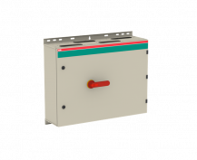 ABB OT200KLCC6AZ Sicherheitsschalter im Stahlblechgehäuse 6-polig 110 kW 400 V mit rot-gelbem Griff, IP65 Einführung oben und unten