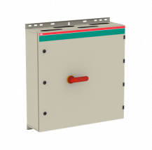 ABB OT315KLCC6AZ Sicherheitsschalter im Stahlblechgehäuse 6-polig 160 kW 400 V mit rot-gelbem Griff, IP65 Einführung oben und unten