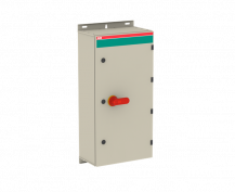 ABB OT630KBUC3AZ Sicherheitsschalter im Stahlblechgehäuse 3-polig 315 kW 400 V mit rot-gelbem Griff, IP65 Einführung unten