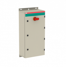 ABB OT315KAUR3AZ Sicherhheitsschalter im Stahlblechgehäuse 3-polig 160 kW 400 V mit rot-gelbem Griff, IP65 Einführung unten