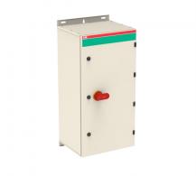 ABB OT630KBUR3AZ Sicherheitsschalter im Stahlblechgehäuse 3-polig 315 kW 400 V mit rot-gelbem Griff, IP65 Einführung unten