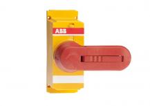 ABB OSVY400DK Direktgriff rot-gelb 95 mm inklusiv Welle und Abdeckung Beschriftung Test-0 OFF-1 ON
