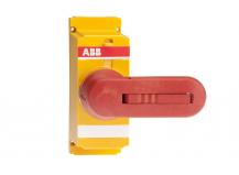 ABB OSVY400BK Direktgriff rot-gelb 95 mm inklusiv Welle und Abdeckung Beschriftung Test-0 OFF-1 ON