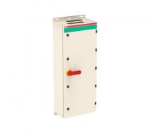 ABB OT800ELCC4AZ Sicherheitsschalter im Stahlblechgehäuse 4-polig 400 kW 400 V mit rot-gelbem Griff, IP65 Einführung oben und unten