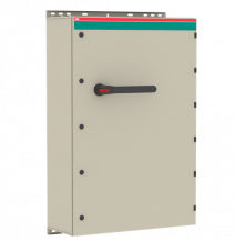 ABB OT1250EAUC3TZ Sicherheitsschalter im Stahlblechgehäuse 3-pole 710 kW 400 V mit schwarzem Griff, IP65 Einführung unten