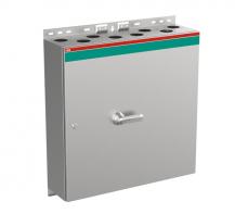 ABB OT800ESUR3TZ Sicherheitsschalter im Edelstahlgehäuse 3-polig 400 kW 400 V mit Edelstahlgriff IP65 Einführung unten