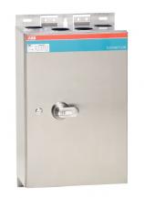 ABB OT250ERRR3TZ Sicherheitsschalter im Edelstahlgehäuse 3-polig 132 kW 400 V mit Edelstahlgriff IP65 Einführung oben und unten