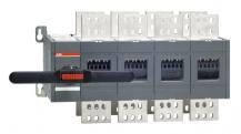 ABB OT2500E04CP Lastumschalter 4-polig 2500 A, mit Griff und Welle offene Umschaltung I-0-II