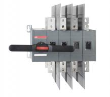 ABB OT800U04CP Lastumschalter 4-polig 800 A, mit Griff und Welle offene Umschaltung I-0-II