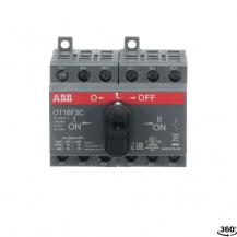 ABB OT16F3C Lastumschalter 3-polig 16A mit schwarzem Knebelgriff I-0-II