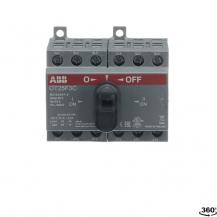 ABB OT25F3C Lastumschalter 3-polig 25 A, mit schwarzem Knebelgriff I-0-II