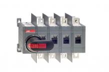 ABB OT200E04WCLP Lastumschalter ohne 0 Position 4-polig 200 A, mit Griff und Welle schnelle Umschaltung I-I+II-II, großer Phasenabstand