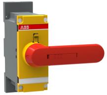 ABB OSVY800DK Direktgriff rot-gelb 145 mm inklusiv Welle und Abdeckung Beschriftung Test-0 OFF-1 ON