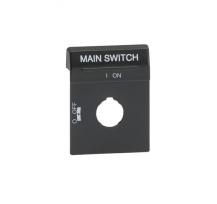 ABB OPBS1EN1 Textschild schwarz für OH1_ und OH3_ Griffe Aufdruck Main Switch