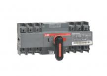 ABB OTM80F3CMA230V Lastumschalter mit Motor 3-polig 80 A, mit Griff für manuellen Betrieb Motorspannung Ue 110-240 V AC/DC/I-0-II