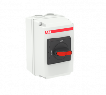 ABB OTDCP25S22M DC-Lasttrennschalter 4-polig 25 A, mit schwarzem Selektorgriff 1000/2x660 V DC Kunstoffgehäuse IP65