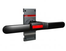 ABB OTV1000EPK Direktgriff schwarz 2x200 mm inklusiv Welle und Abdeckung Beschriftung Test-0 OFF-1 ON
