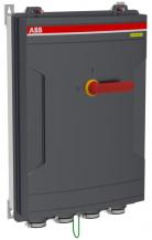 ABB OTA200P3Y Sicherheitsschalter im Aluminiumgehäuse 3-polig 110 kW 200 A, 400 V mit rot-gelbem Griff, IP65 Einführung unten
