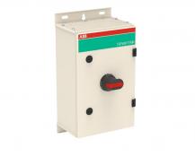 ABB OT125GLCC4BZ Sicherheitsschalter im Stahlblechgehäuse 4-polig 55 kW 400 V mit schwarzem Griff, IP65 Einführung oben und unten