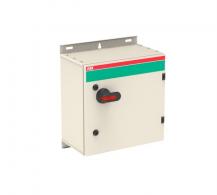 ABB OT125GAUC3TZ Sicherheitsschalter im Stahlblechgehäuse 3-polig 55 kW 400 V mit schwarzem Griff, IP65 Einführung unten