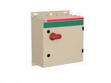 ABB OT125GAUR3AZ Sicherheitsschalter im Stahlblechgehäuse 3-polig 55 kW 400 V mit rot-gelbem Griff, IP65 Einführung unten