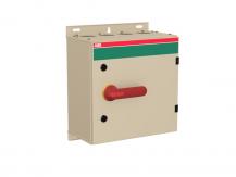 ABB OT125GTRR6AZ EMV-Sicherheitsschalter im Stahlblechgehäuse 6-polig 55 kW 400 V mit rot-gelbem Grif, IP65 Einführung oben und unten