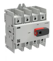 ABB OT100G3-4BSN1 Lasttrennschalter OT Plus 100 A, Baugröße G3, 4-polig, 4. Pol links DIN-Montage, Schraubklemmen, IEC60947-3, UL60947-4-1 und UL98
