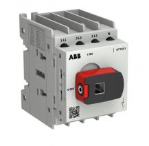 ABB OT16G1-4MSN2 Lasttrennschalter OT Plus 16 A, Baugröße G1, 4-polig, inkl. Griff, DIN-Montage, Schraubklemmen, IEC 60947-3 und UL60947-4-1, 4. Pol rechts