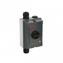 ABB OTA63GS3BX ATEX EMV-Wartungsschalter, 3-polig 415V AC23 63A, 30kW, mit schwarzem Griff Aluminiumgehäuse IP65 Einführung oben und unten