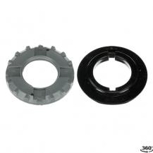 ABB KA1-8027 Adapter 30,5/22,5mm Kunststoff, schwarz für NOT-AUS-Taster CombiLine