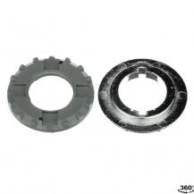 ABB KA1-8028 Adapter 30,5/22,5mm Metall, Chrom für NOT-AUS-Taster CombiLine
