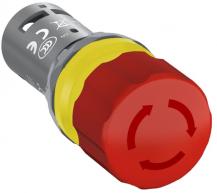 ABB CE3T-10R-11 Not-Aus-Taster Compact 30mm, Drehentrieg.1 Schließer + 1 Öffner CombiLine-Compact